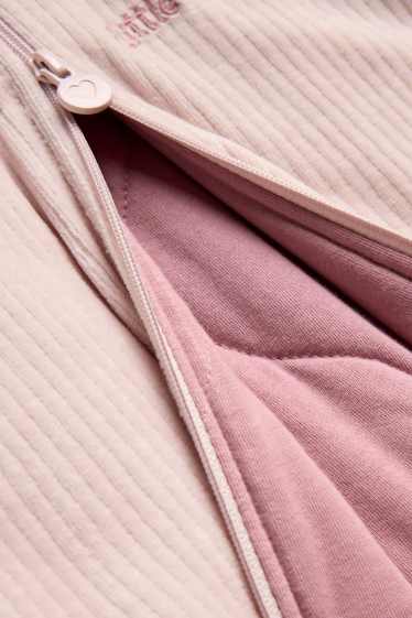 Bébés filles - Petit cœur - gigoteuse - 6 à 18 mois - 3,5 TOG - finition côtelée - rose tendre