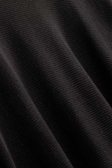 Women - Jumper - ribbed - black