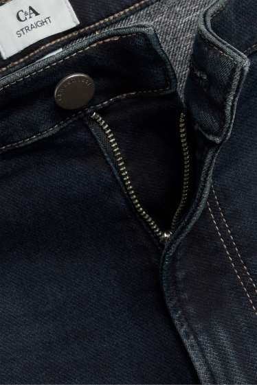 Pánské - Straight jeans - termo džíny - LYCRA ® - tmavomodrá