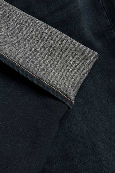 Pánské - Straight jeans - termo džíny - LYCRA ® - tmavomodrá