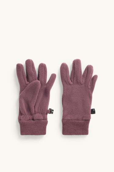 Nena - Guants de teixit polar - rosa fosc