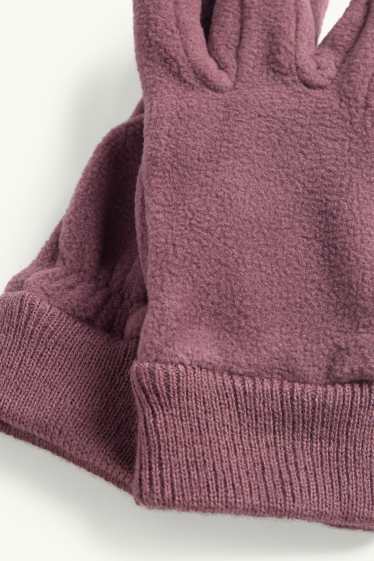 Nena - Guants de teixit polar - rosa fosc