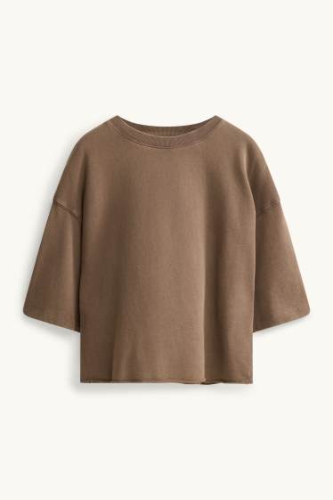Women - T-shirt - taupe