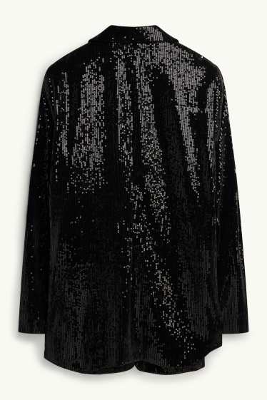Dona - Blazer formal de lluentons - regular fit - negre