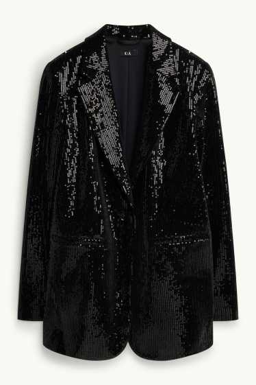 Dona - Blazer formal de lluentons - regular fit - negre