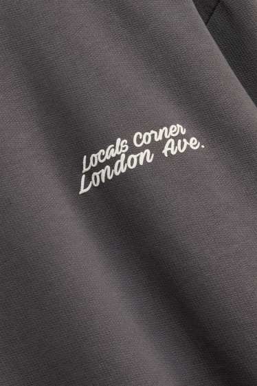 Men - T-shirt - relaxed fit - dark gray