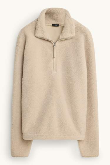 Women - Fleece jumper - beige