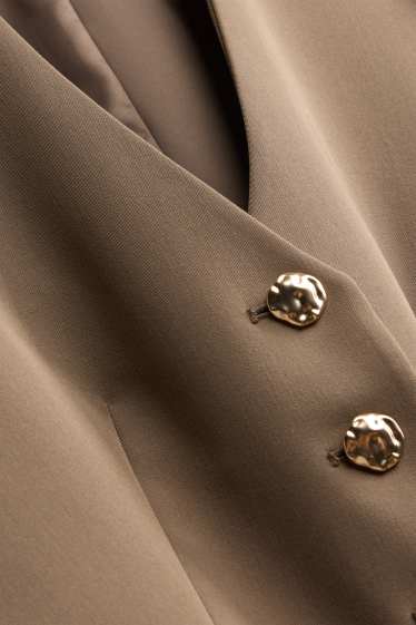Femmes - Gilet sans manches de bureau - regular fit - marron clair
