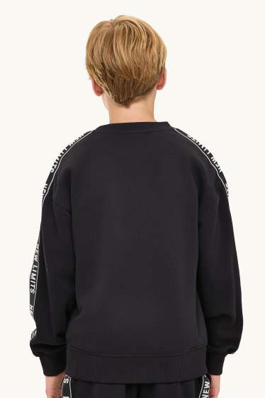 Kinder Buben - Sweatshirt - schwarz / weiß