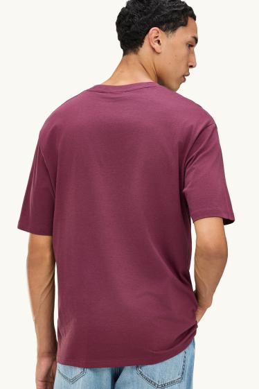 Home - Samarreta de màniga curta - relaxed fit - bordeus