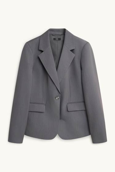 Dames - Business blazer - slim fit - grijs