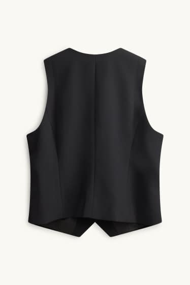 Femmes - Gilet sans manches de bureau - regular fit - noir