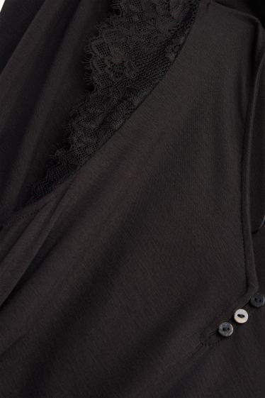 Women - Viscose nightdress - black