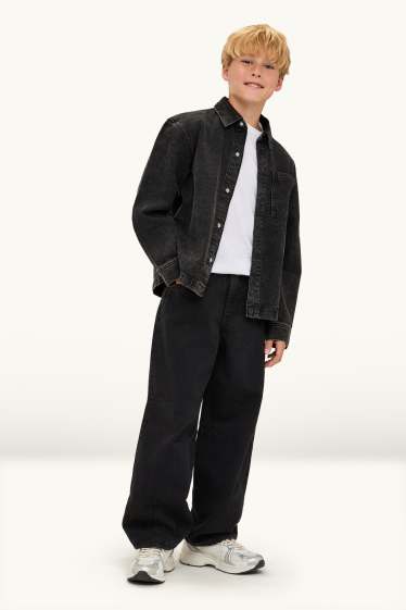 Bambini - Barrel jeans - jeans termici - nero