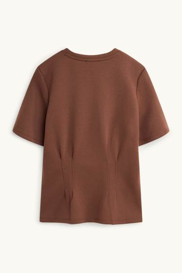 Damen - T-Shirt - Regular Fit - braun
