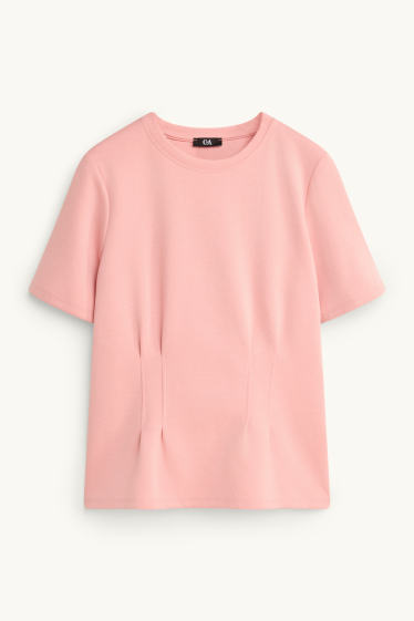 Damen - T-Shirt - Regular Fit - rosa