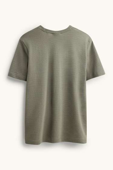 Bărbați - Tricou din tricot - regular fit - structurat - verde