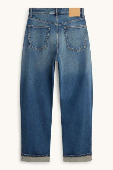 Damen - Barrel Jeans - High Waist - jeansblau