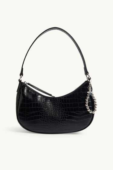 Women - Shoulder bag - faux leather - black