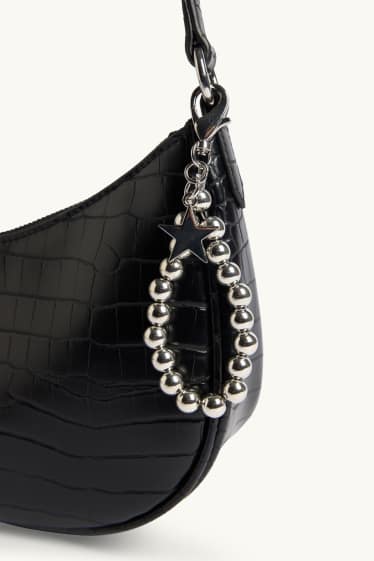 Women - Shoulder bag - faux leather - black