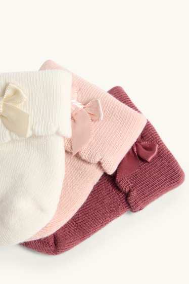 Baby Mädchen - Multipack 3er - Erstlings-Socken - rosa / beige