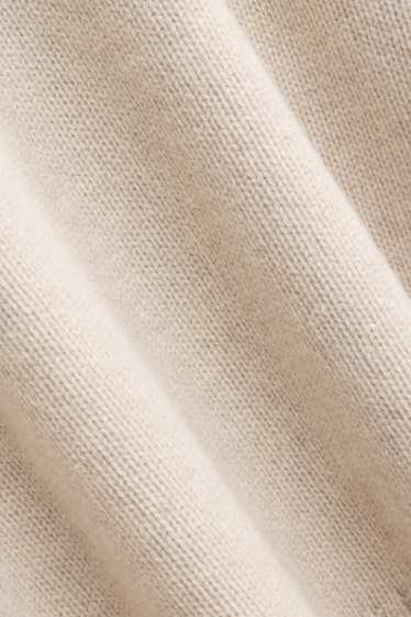 Damen - Woll-Pullover - beige