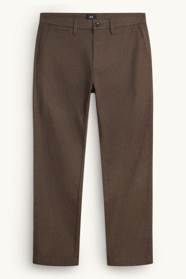 Heren - Thermo-chino - regular fit - THERMOLITE® - bruin-mix