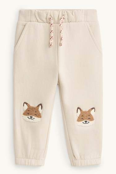 Neonati - Volpe - pantaloni sportivi per neonati - beige