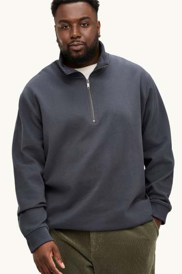 Men - Sweatshirt - blue / dark gray