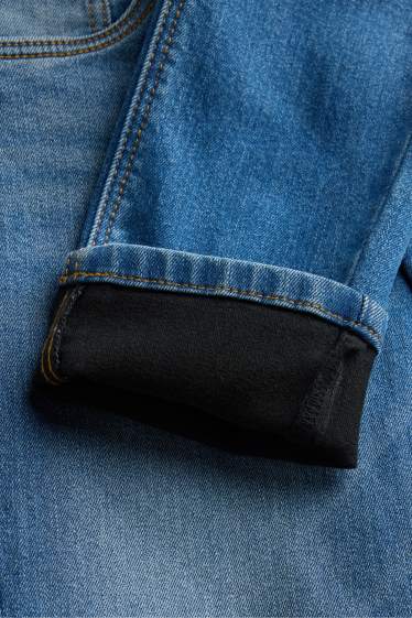 Kinder Mädchen - Skinny Jeans - Thermojeans - jeansblau