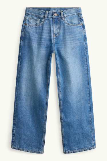 Children Boys - Loose jeans - thermal jeans - blue denim