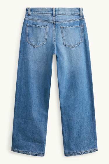 Children Boys - Loose jeans - thermal jeans - blue denim