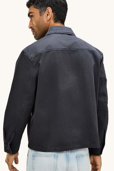 Heren - Overhemdjas - relaxed fit - Kent - antraciet