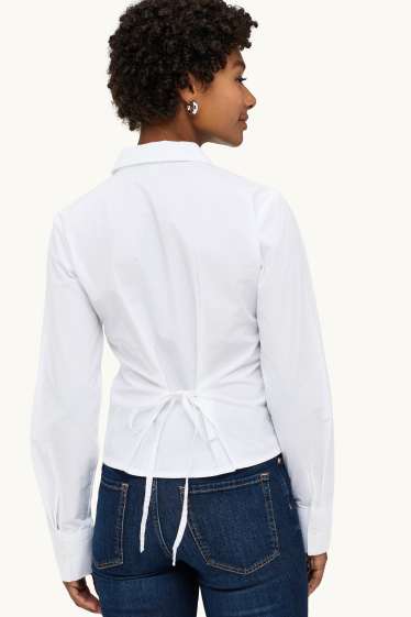 Damen - Hemdbluse - weiss
