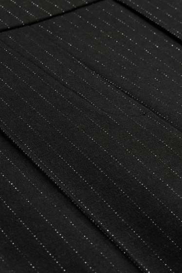 Women - Trousers - high waist - wide leg - shiny - black