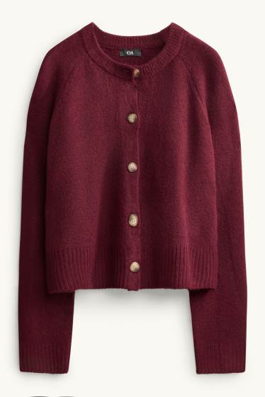 Women - Cardigan - bordeaux