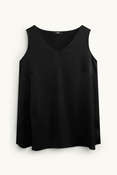 Donna - Blusa smanicata - nero