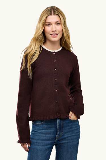 Femmes - Gilet en maille - marron foncé