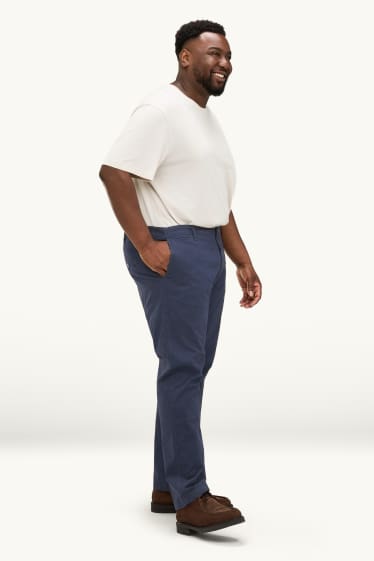 Pánské - Kalhoty chino - regular fit - tmavomodrá