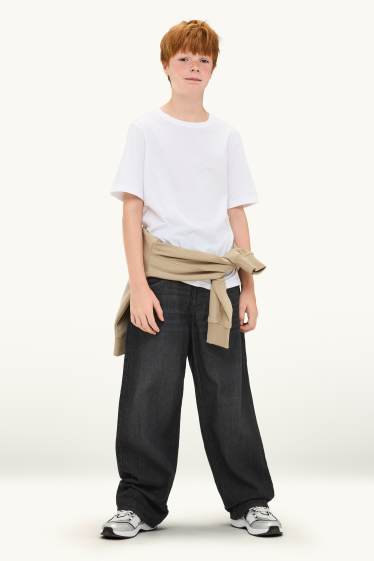 Nen - Baggy Jeans - texans tèrmics - texà gris fosc