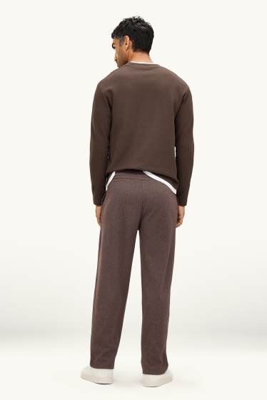 Hommes - Pantalon de jogging - à motif - marron