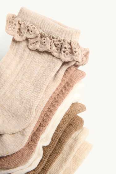 Baby Mädchen - Multipack 5er - Baby-Socken - beige / braun