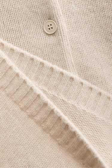 Femmes - Gilet en laine - crème