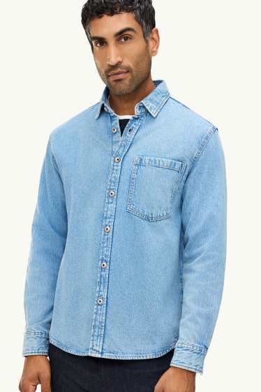 Herren - Jeans-Hemdjacke - Relaxed Fit - Kent - jeansblau