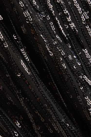 Donna - Top con paillettes - nero