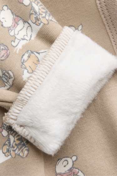 Unisexe - Winnie l’ourson - pyjama pour bébé - doublure en peluche - beige