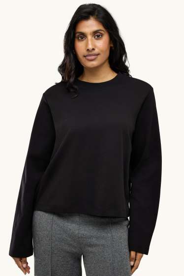 Dames - Longsleeve - regular fit - zwart