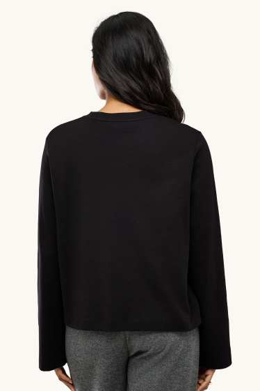Dames - Longsleeve - regular fit - zwart
