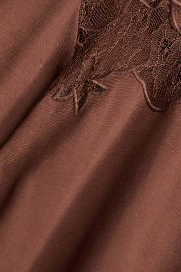 Women - T-shirt - regular fit - brown
