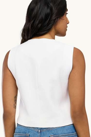 Dames - Gilet - wit